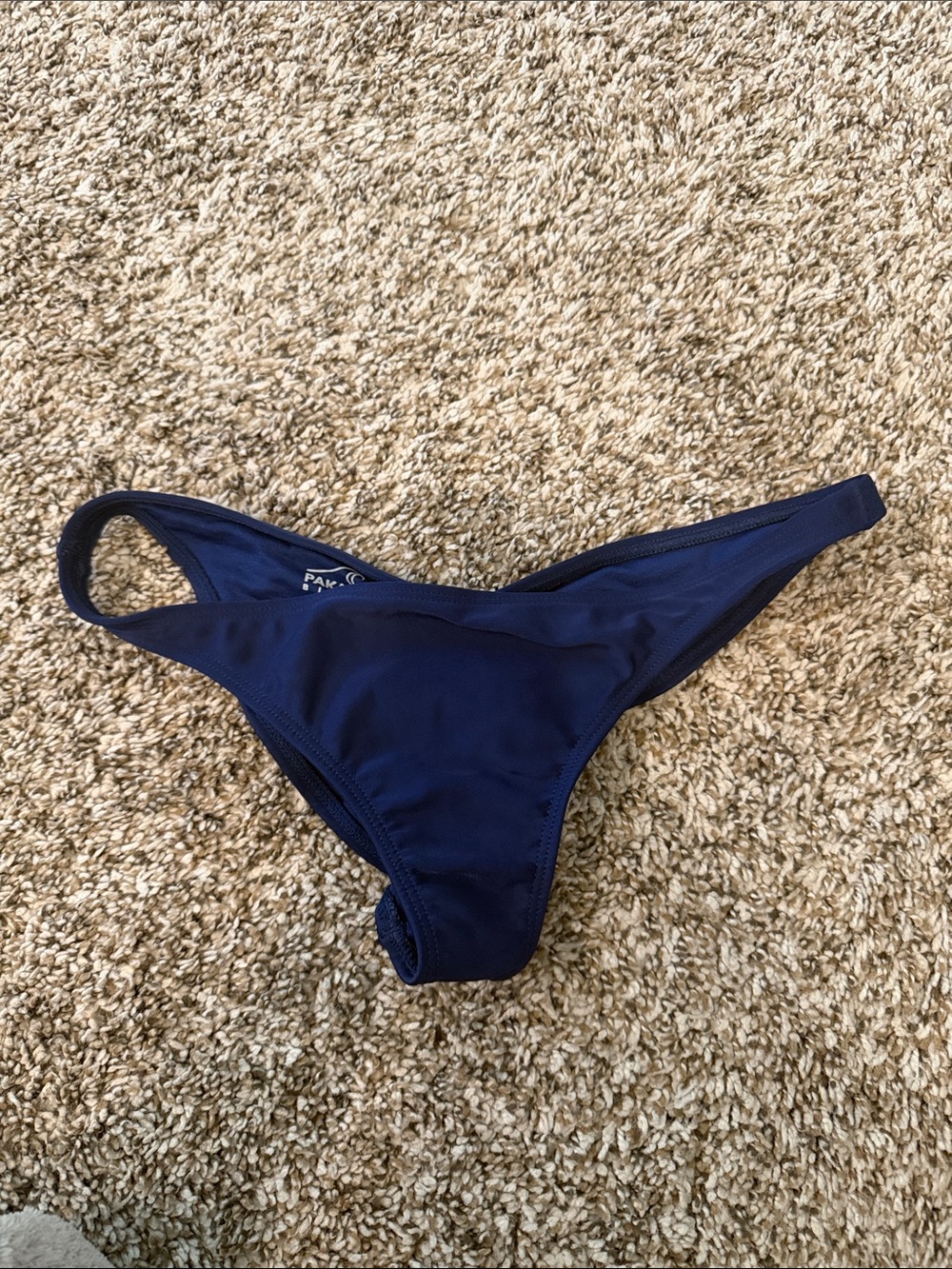 Pakaloha Navy Blue Puamana Ruched Bikini Bottom
